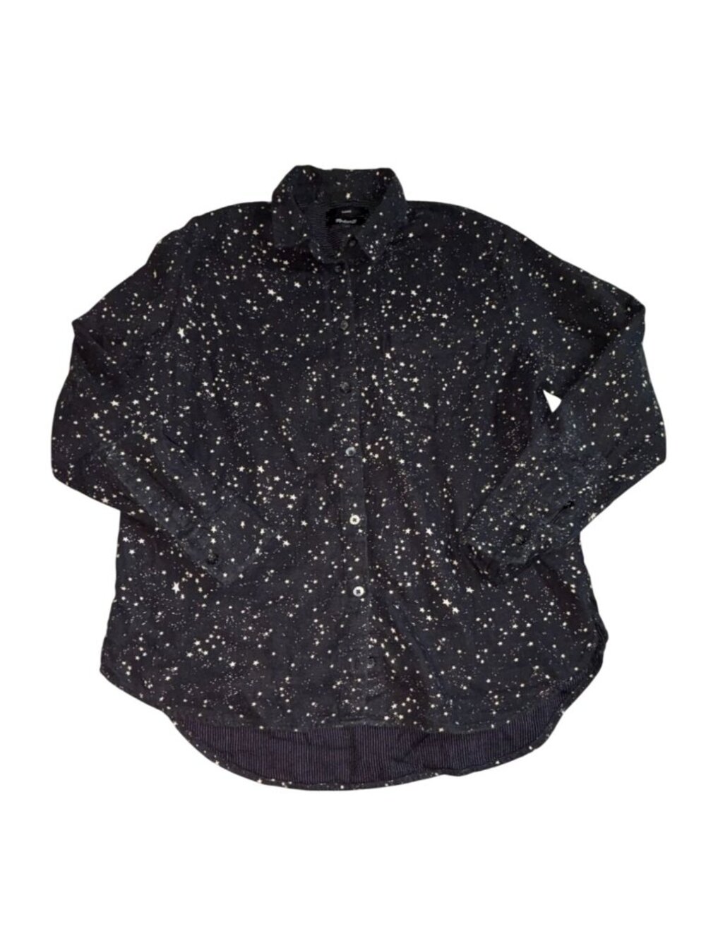 Madewell Oversized Ex-Boyfriend Shirt in Star Print-Galaxy Star True Black-Small
